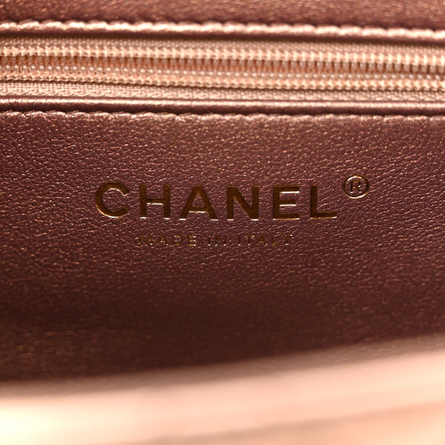 Chanel Metallic Aged Calfskin Quilted Nano Kelly Shopper Light Brown 6 of 11