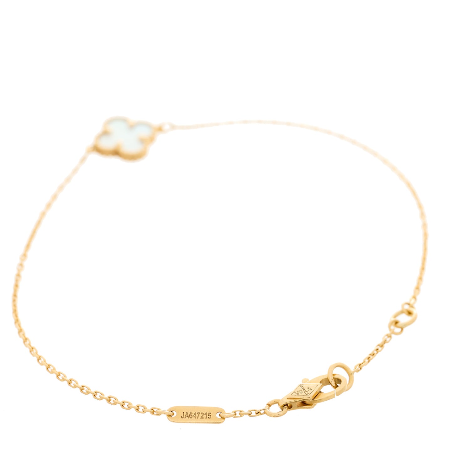 18K Yellow Gold Mother of Pearl Sweet Alhambra Bracelet