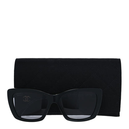 Chanel Acetate Calfskin Polarized Square Sunglasses 5476-Q-A Black 9 of 9