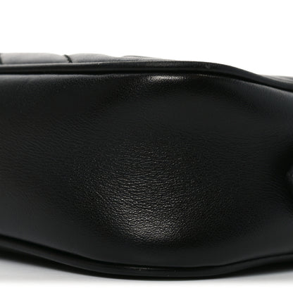 Gucci Calfskin Matelasse Mini GG Marmont Chain Shoulder Bag Black 9 of 9