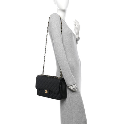 Chanel Caviar Quilted Jumbo Double Flap Black 2 of 11