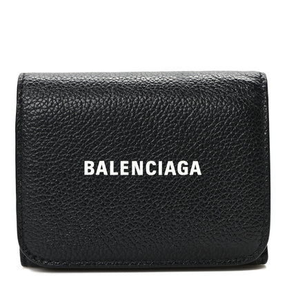 Balenciaga Calfskin Logo Mini Cash Wallet Black 1 of 8