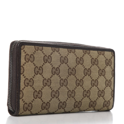 Gucci Monogram Metal Bar Zip Around Wallet Dark Brown 3 of 7