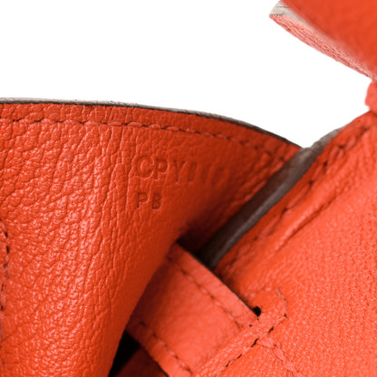 Hermes Togo Birkin 25 Orange Poppy 7 of 13