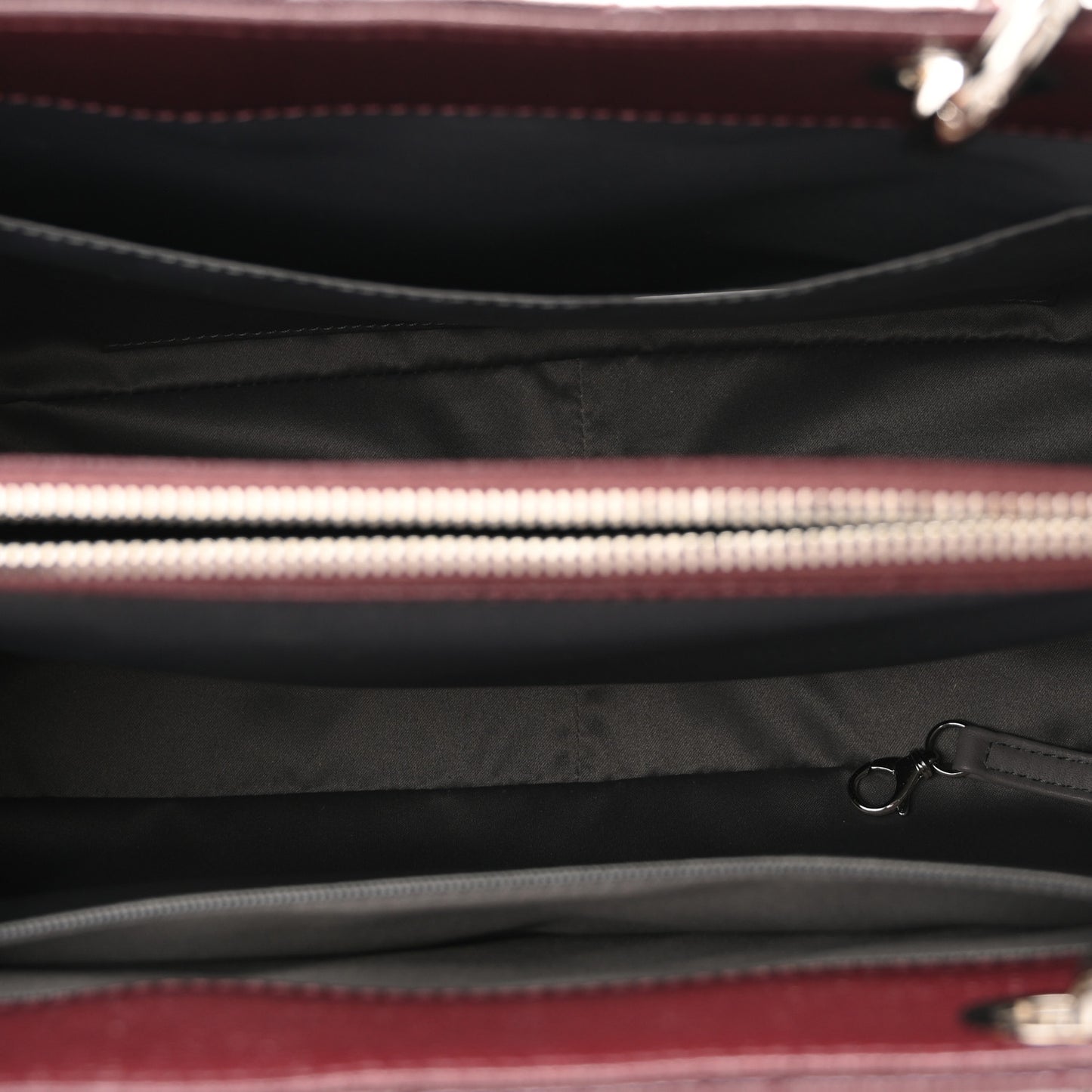 Caviar Quilted Grand Shopping Tote GST Dark Burgundy