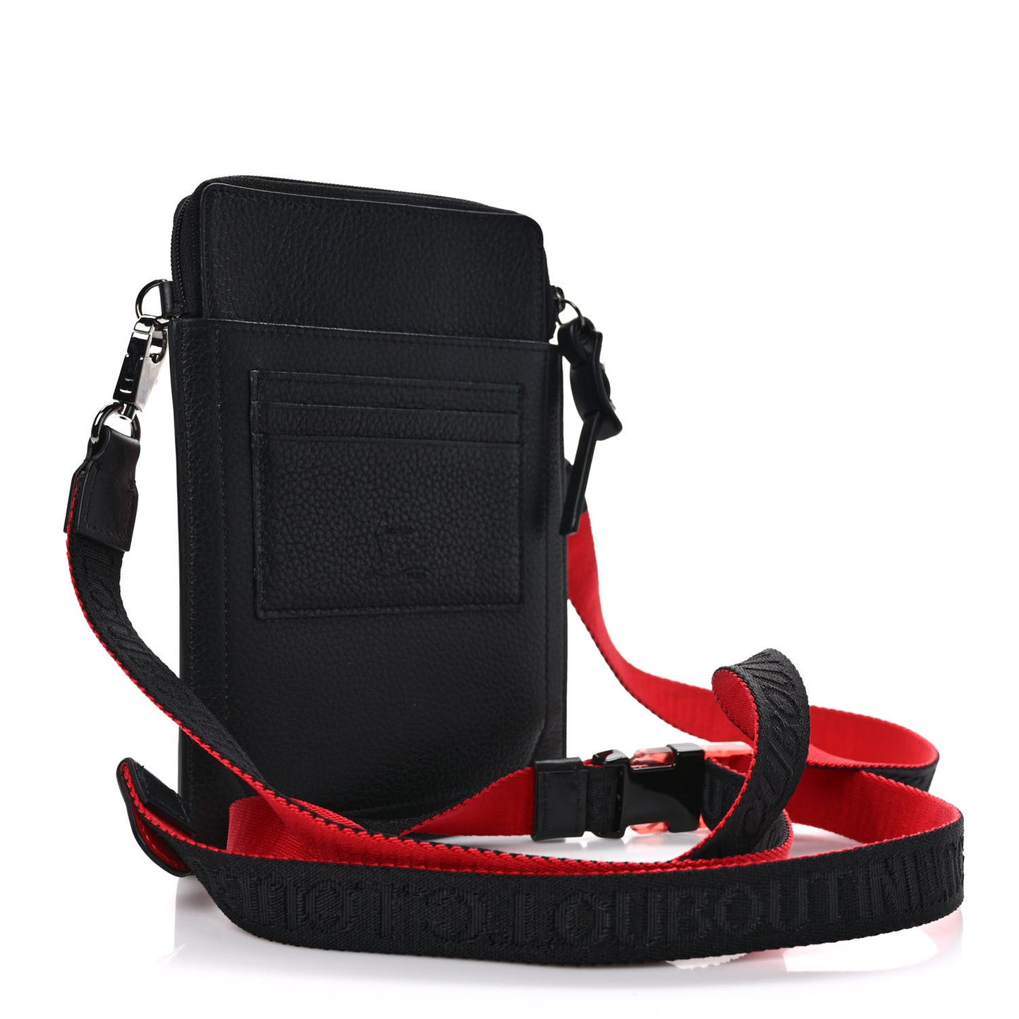 Calfskin Gomme Loubilab Batt Clutch Loubi Black