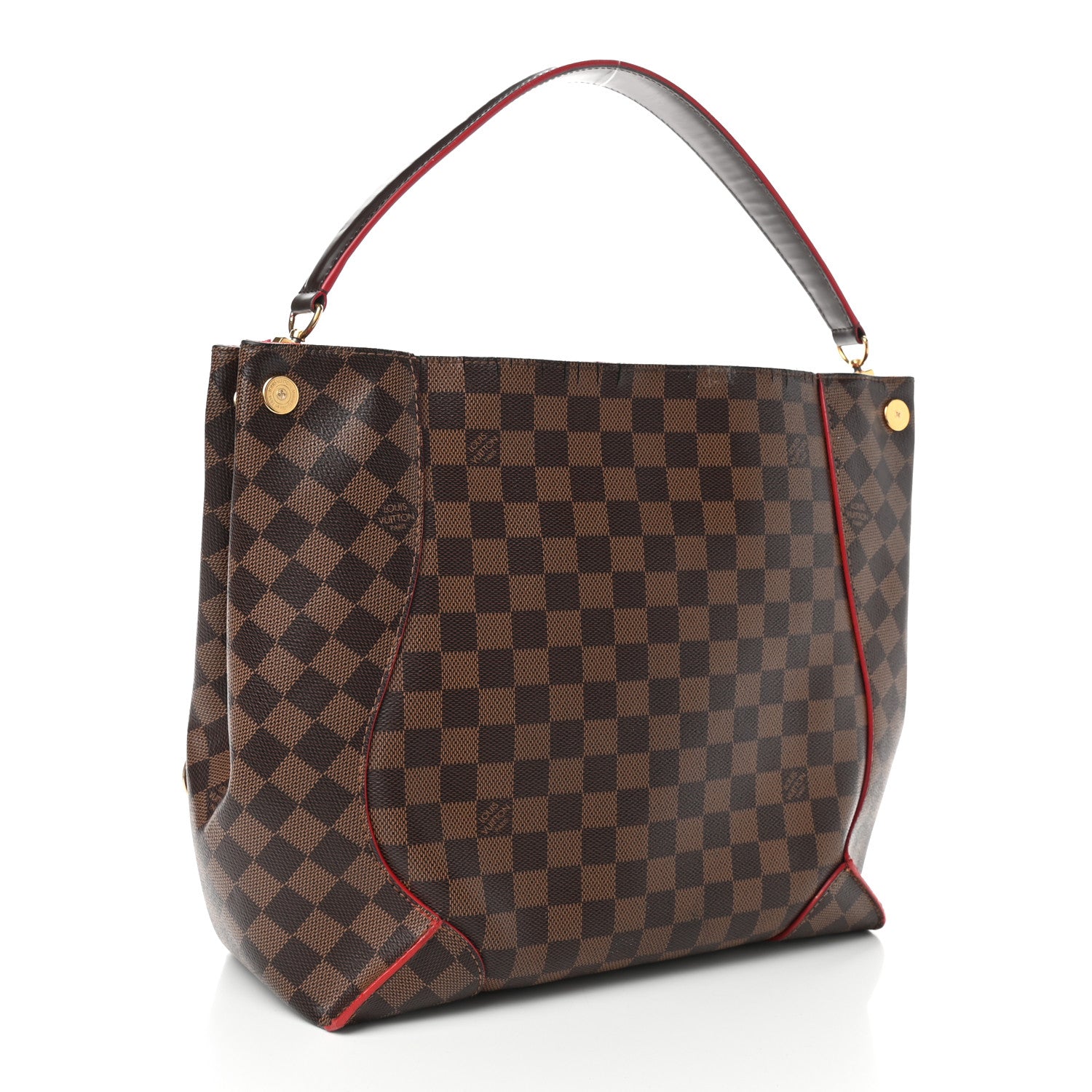 Louis Vuitton Damier Ebene Caissa Hobo Cherry 3 of 14