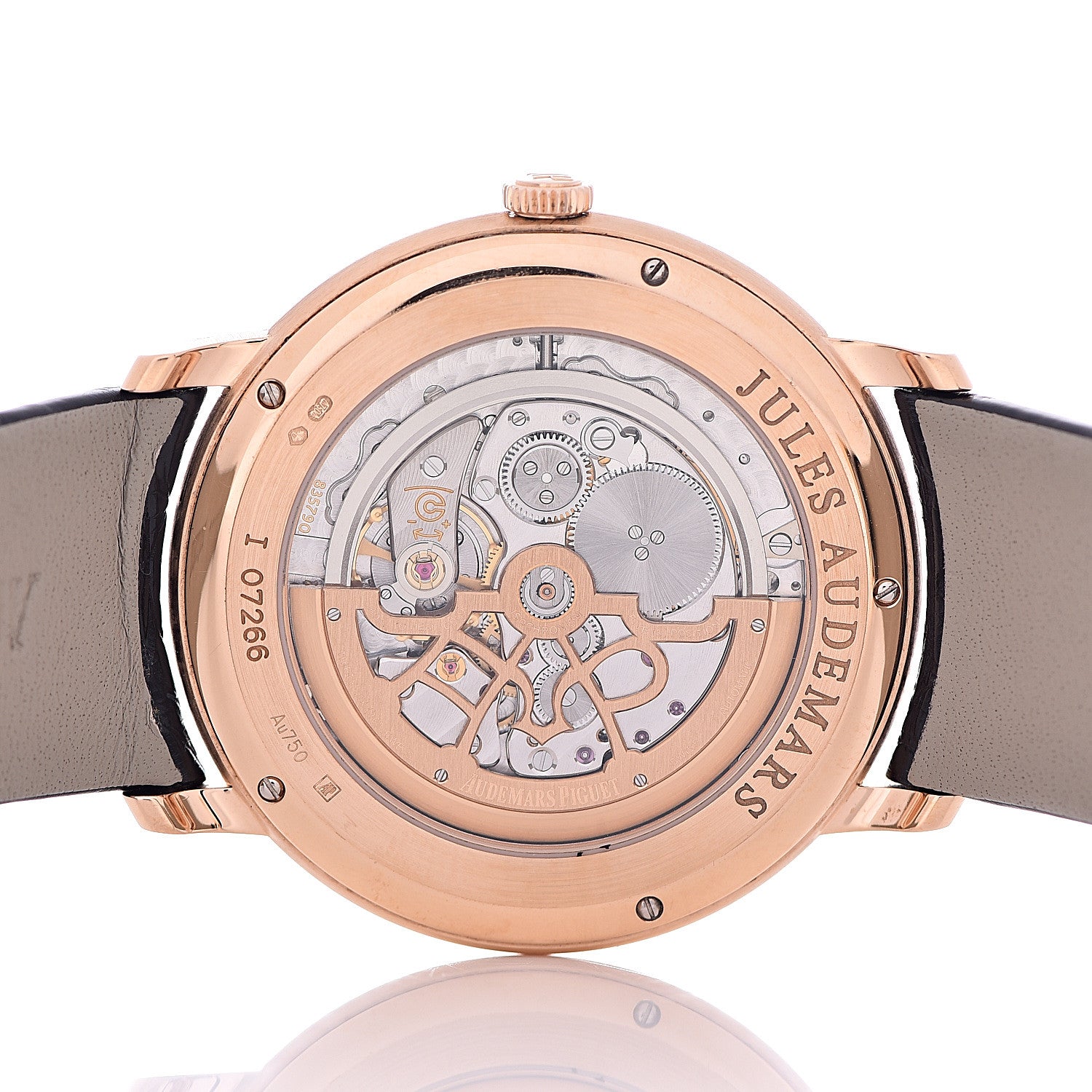 Audemars Piguet 18K Rose Gold Alligator 41mm Jules Audemars Automatic Watch 15180OR.OO.A102CR.01 5 of 9