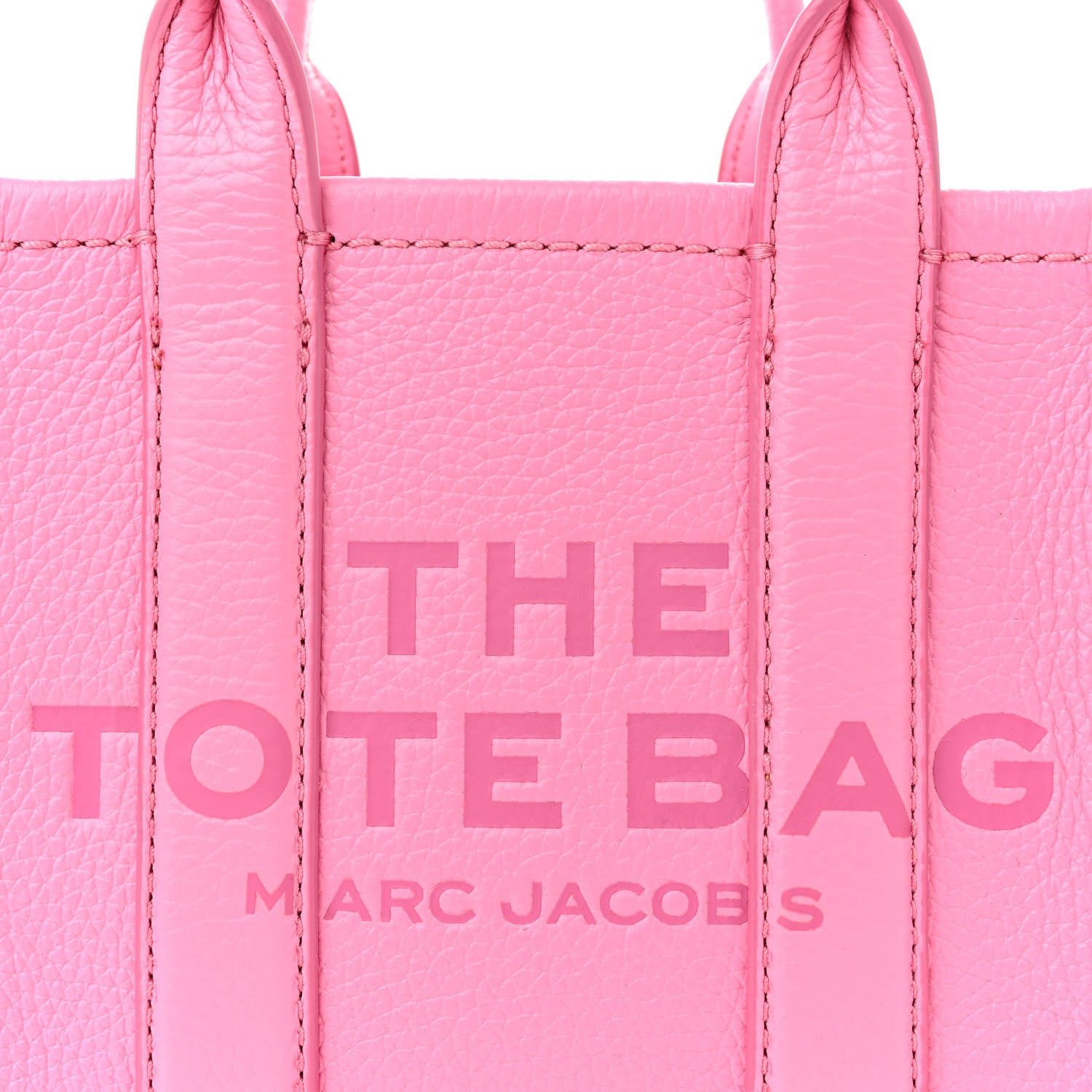 Marc Jacobs Grained Calfskin Mini The Tote Bag Candy Pink 6 of 12