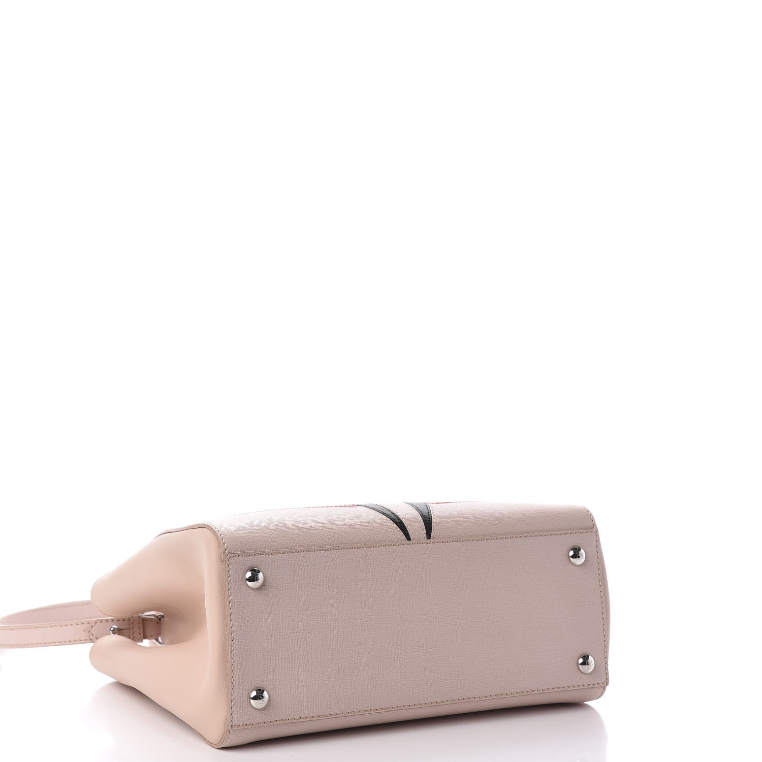 Fendi Vitello Elite Monster Petite 2Jours Tote Rosa Plaster 4 of 11