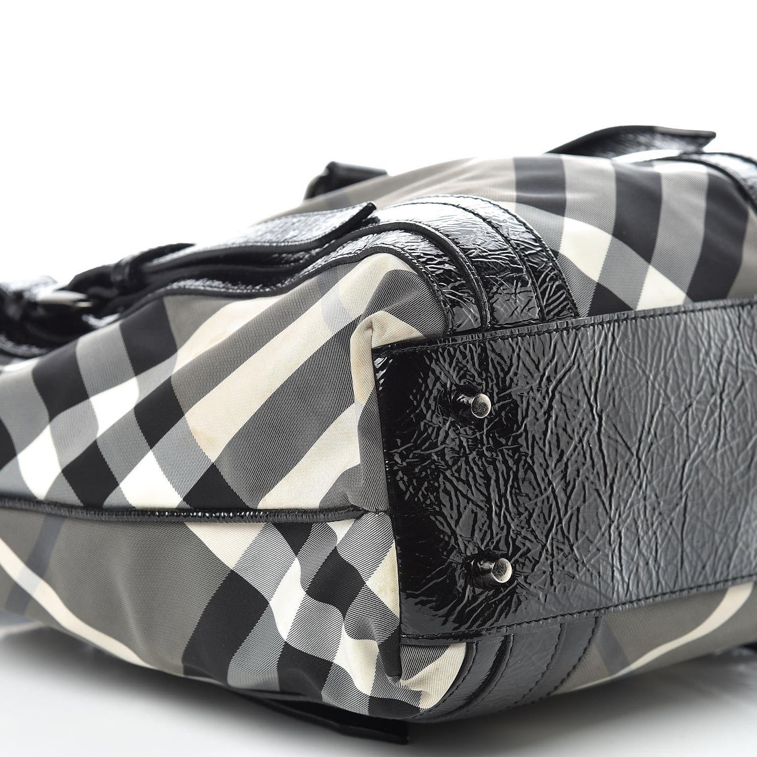 Burberry Nylon Beat Check Victoria Tote Black 7 of 13