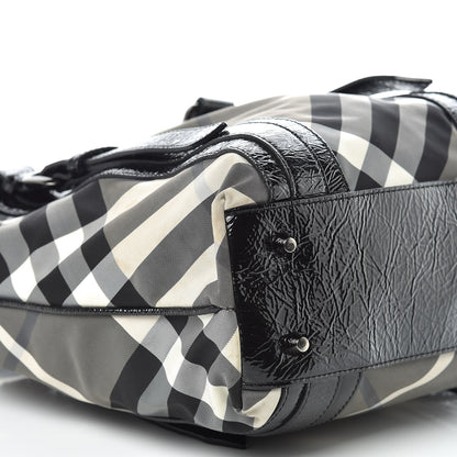 Burberry Nylon Beat Check Victoria Tote Black 7 of 13