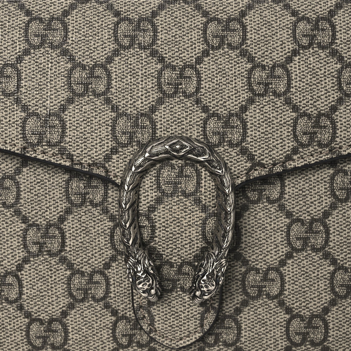 GG Supreme Monogram Mini Dionysus Chain Wallet Beige Taupe