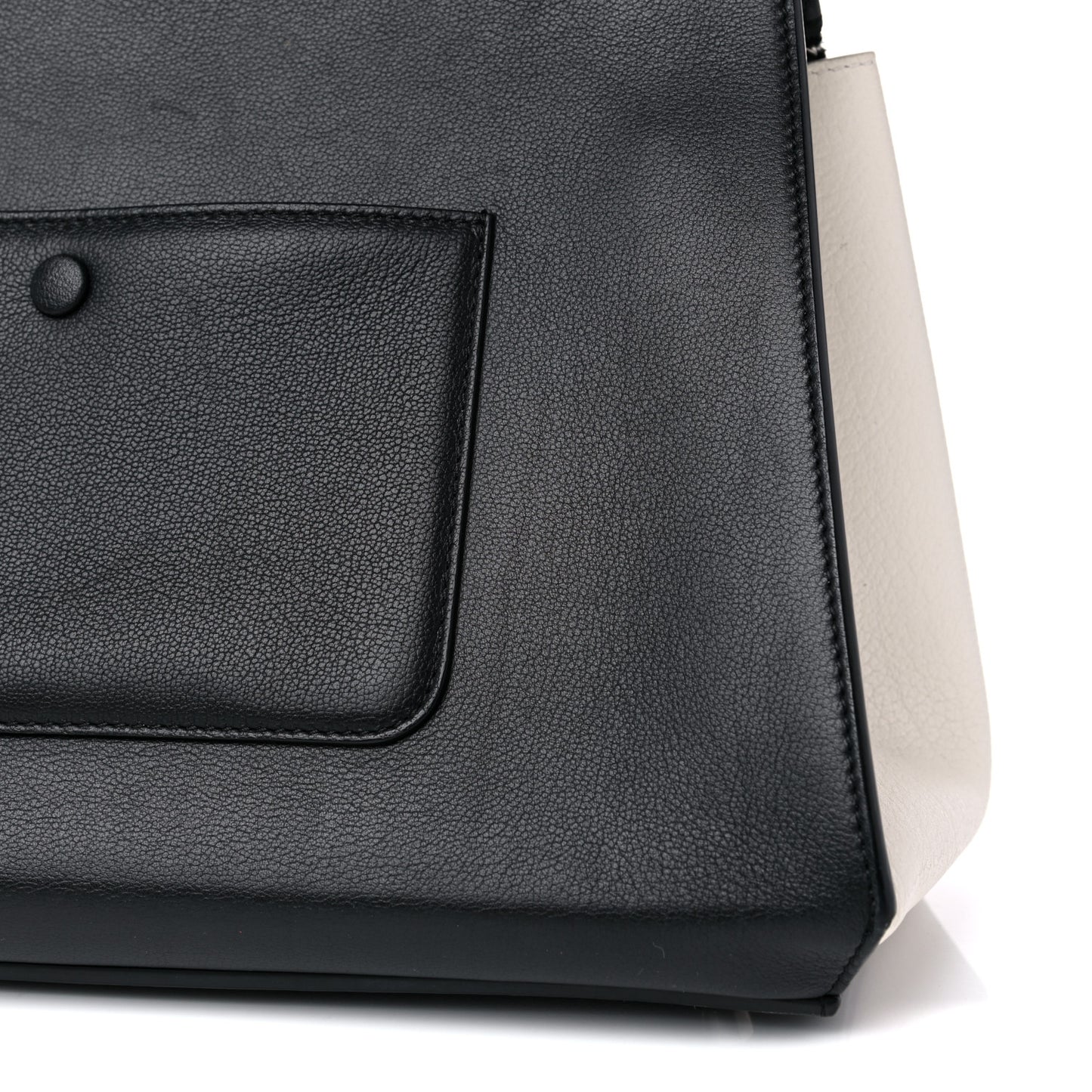 Smooth Calfskin Small Tri-Color Edge Shoulder Bag Yellow