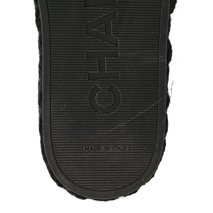 Chanel Cord Braided CC Mules 40 Black 6 of 10