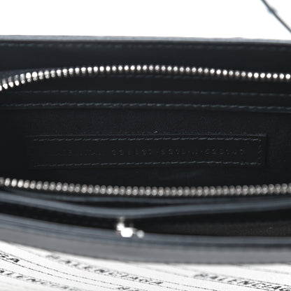 Balenciaga Cotton Canvas Logo Pochette Crossbody Bag Natural Black 7 of 12