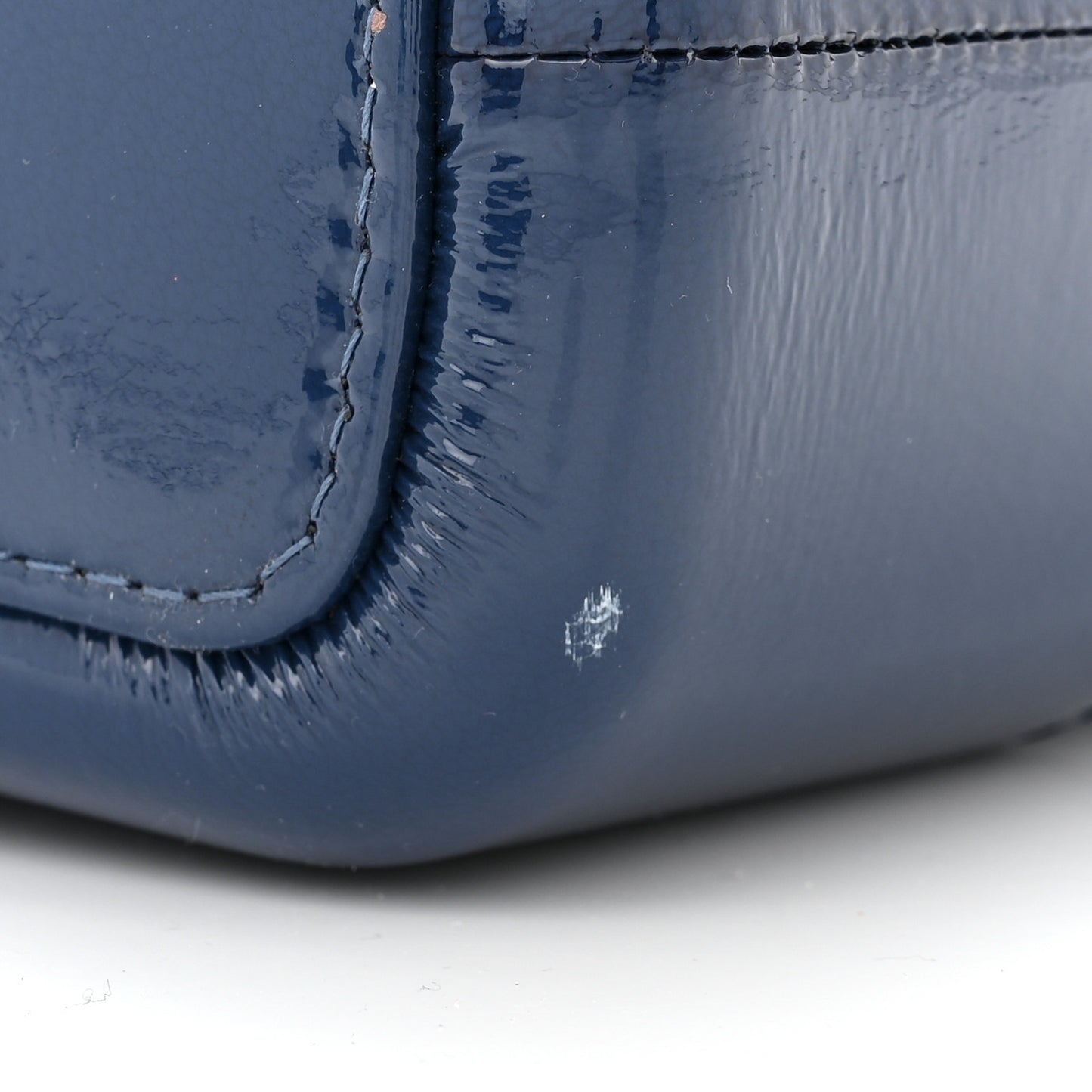 Patent Goatskin Quilted Medium Gabrielle Hobo Blue