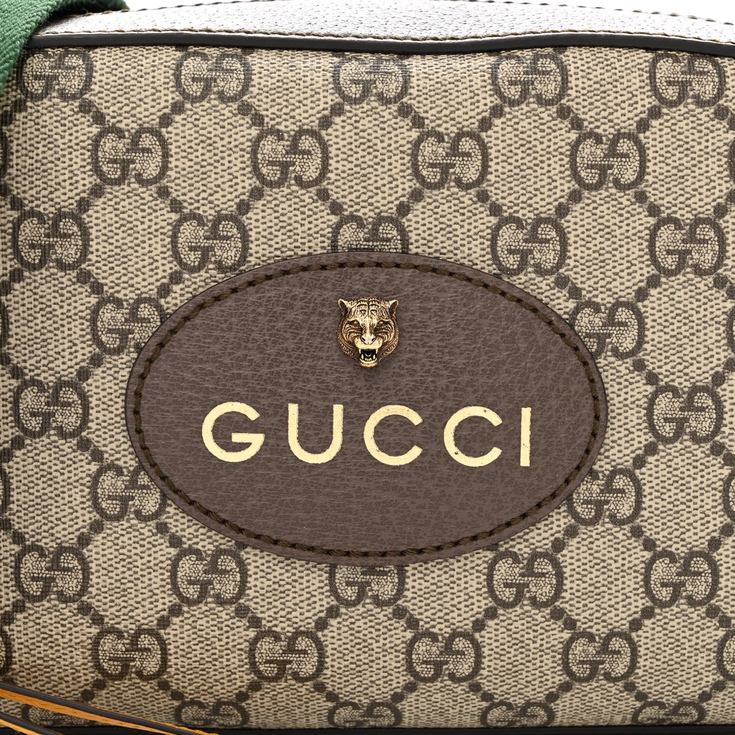 GG Supreme Monogram Web Neo Vintage Shoulder Bag Beige New Acero Crop