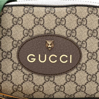 Gucci GG Supreme Monogram Web Neo Vintage Shoulder Bag Beige New Acero Crop 8 of 12