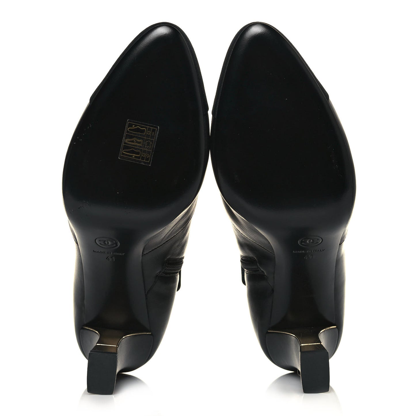 Lambskin Grosgrain Cap Toe Short Ankle Boots 41 Black