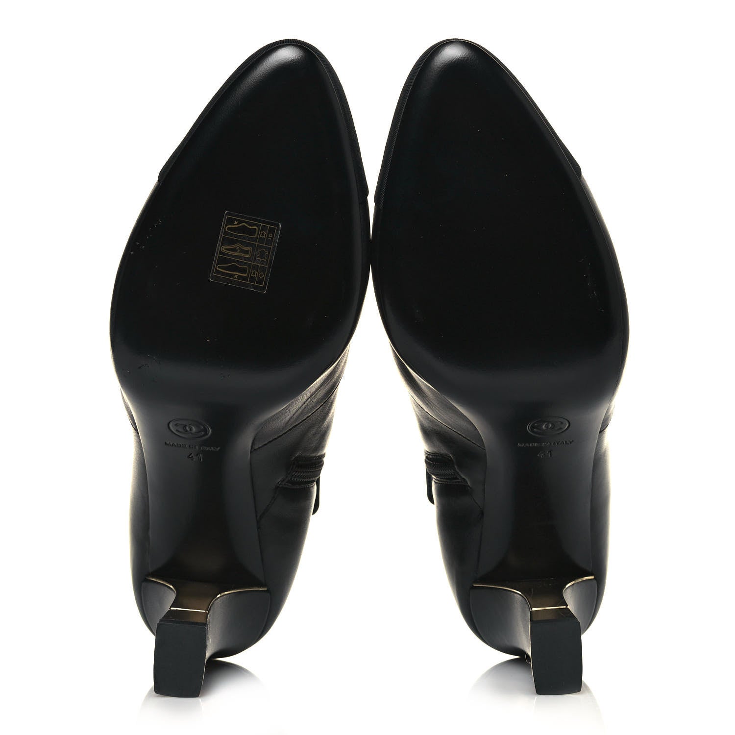 Chanel Lambskin Grosgrain Cap Toe Short Ankle Boots 41 Black 5 of 10
