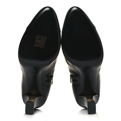 Chanel Lambskin Grosgrain Cap Toe Short Ankle Boots 41 Black 5 of 10