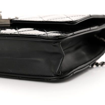 Chanel Patent Quilted Golden Class Wallet on Chain WOC Black 11 of 11