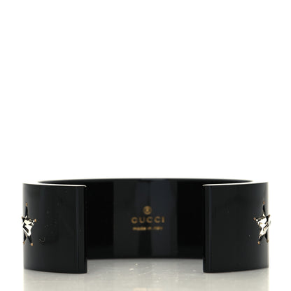Gucci Resin Crystal Cuff Bracelet L Black 3 of 5