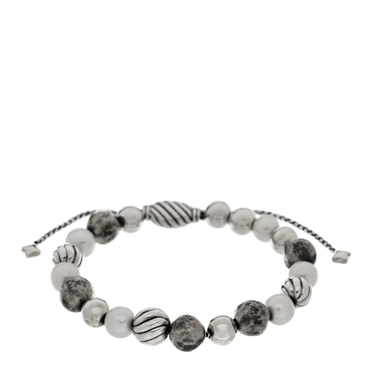 David Yurman Sterling Silver Cultured Pearl 8mm Spiritual Bead Bracelet 1 of 6