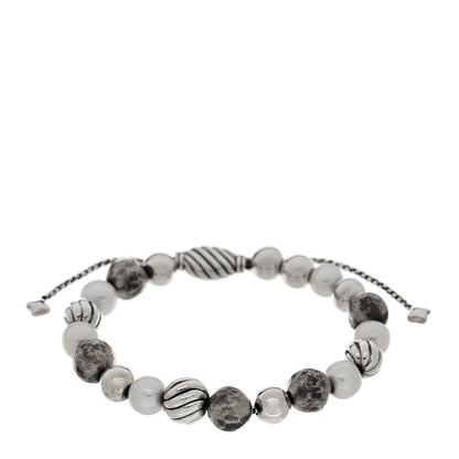 David Yurman Sterling Silver Cultured Pearl 8mm Spiritual Bead Bracelet 1 of 6