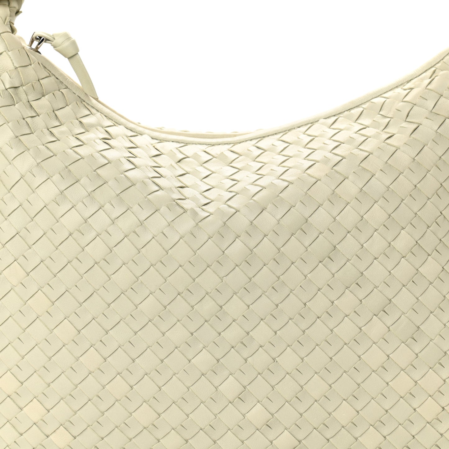 Nappa Intrecciato Slit Medium Veneta Hobo Cream