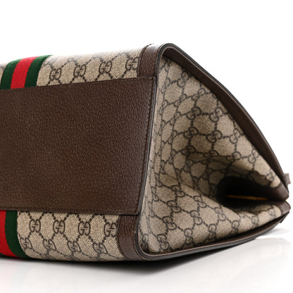 Gucci GG Supreme Monogram Web Medium Ophidia Tote Bag Brown 10 of 11
