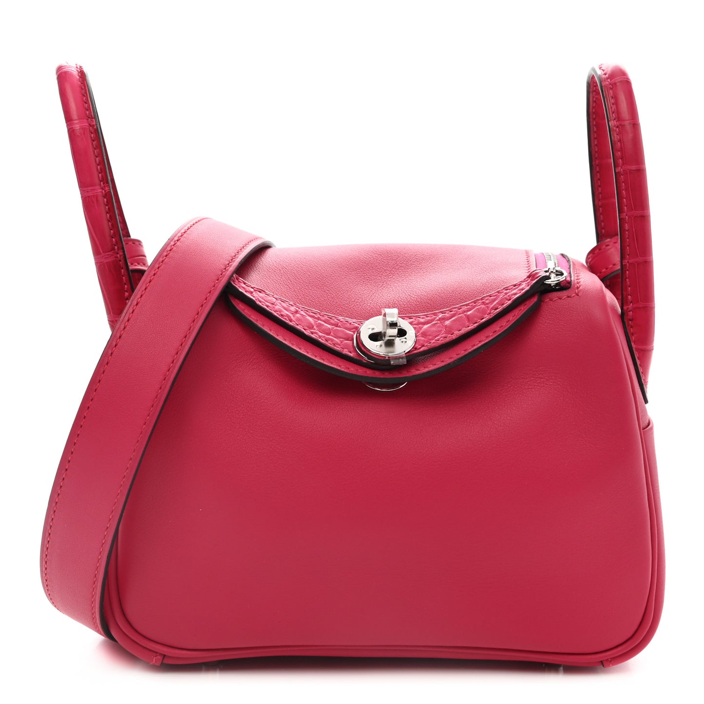 Matte Alligator Swift Mini Touch Lindy 20 Framboise