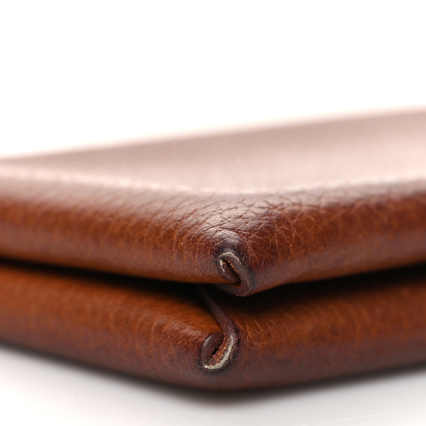Barenia Verso Calvi Card Case Fauve Orange Poppy