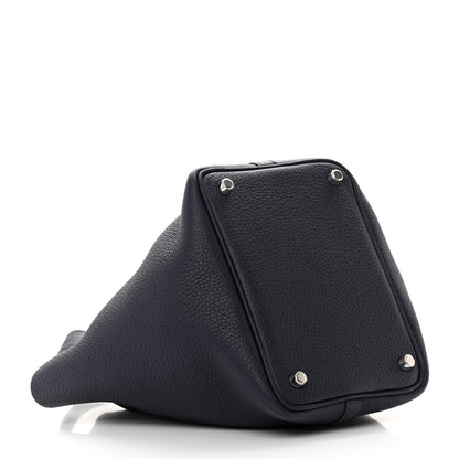 Hermes Taurillon Clemence Picotin Lock 18 PM Bleu Nuit 4 of 12