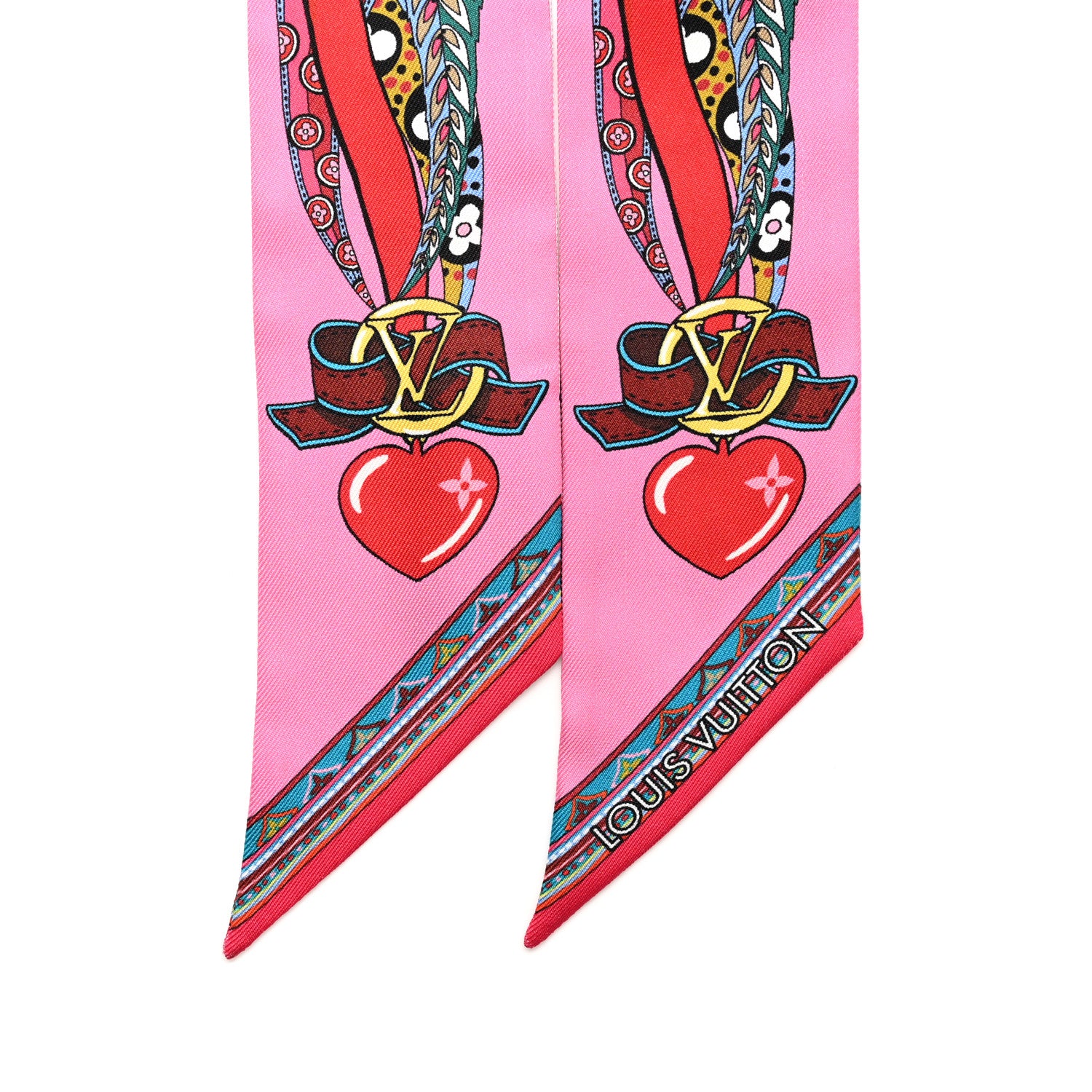 Louis Vuitton Silk Monogram Romance BB Bandeau Rose 2 of 4