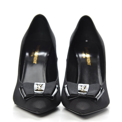 Saint Laurent Grosgrain Penelope Pumps 36 Black 2 of 9