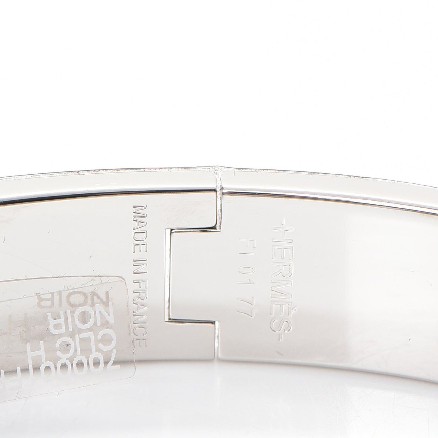 Enamel Narrow Clic Clac H Bracelet PM Black