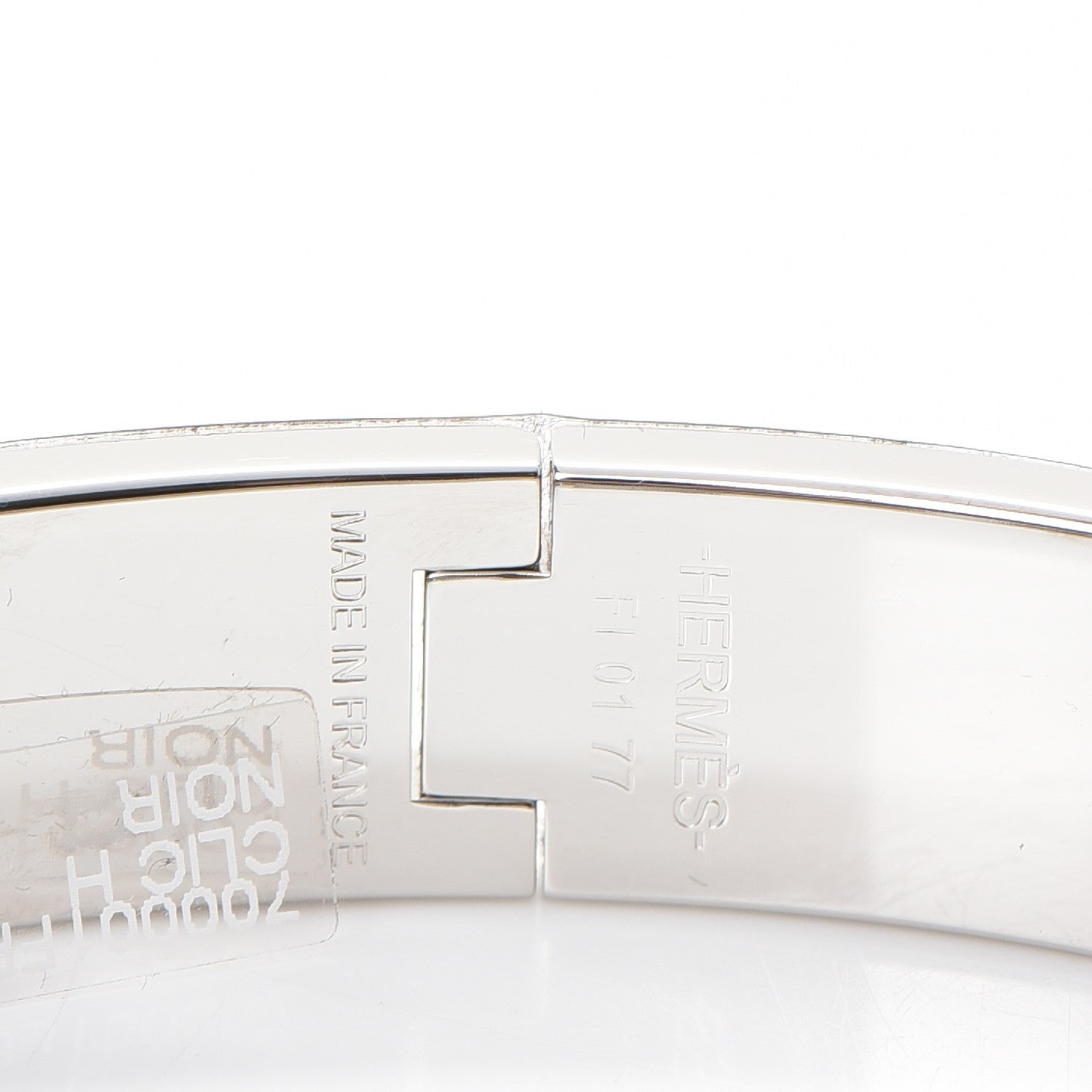 Hermes Enamel Narrow Clic Clac H Bracelet PM Black 4 of 5