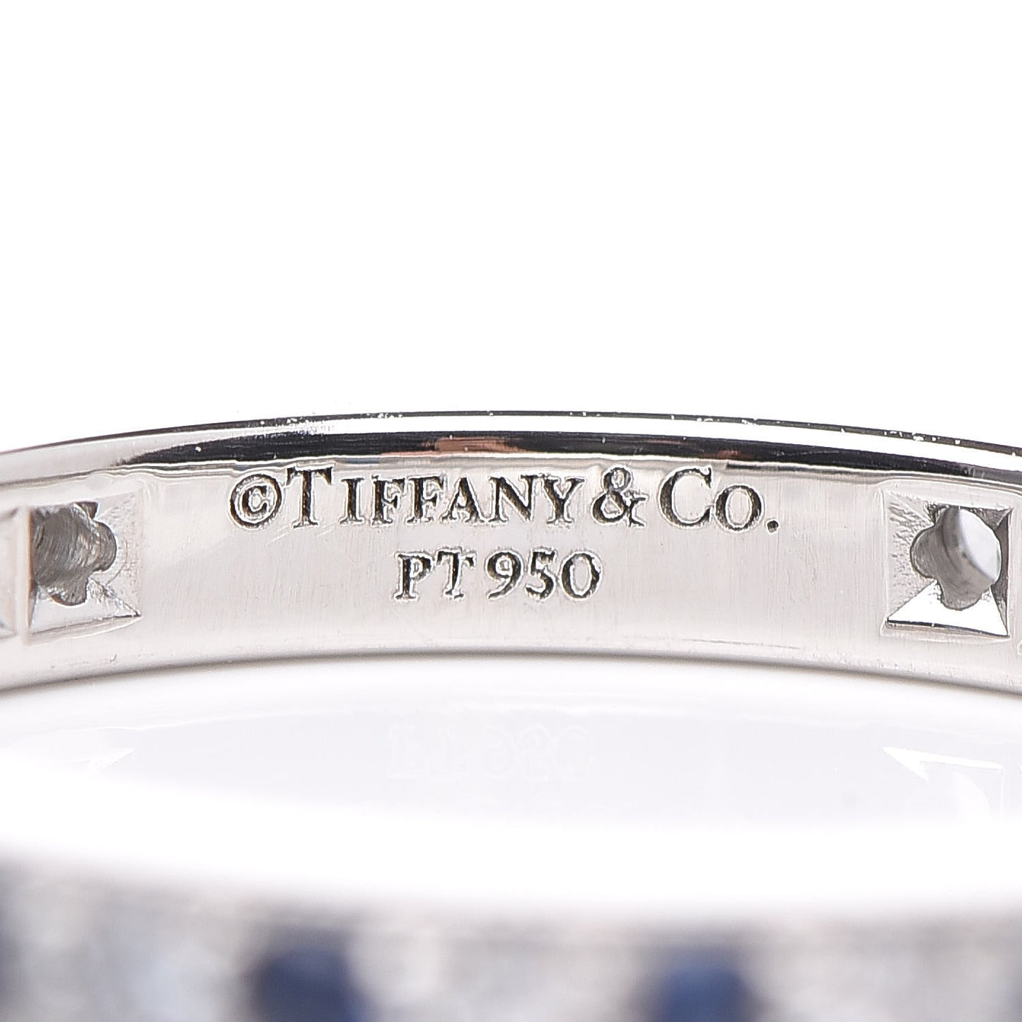 Platinum Diamond Blue Sapphire Legacy Ring 47 4