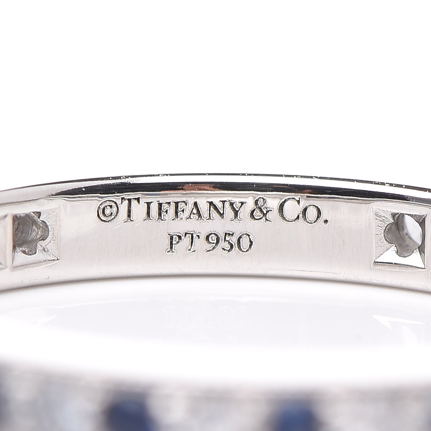 Tiffany Platinum Diamond Blue Sapphire Legacy Ring 47 4 4 of 4