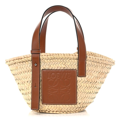 Loewe Raffia Small Basket Tote Bag Natural Tan 1 of 10