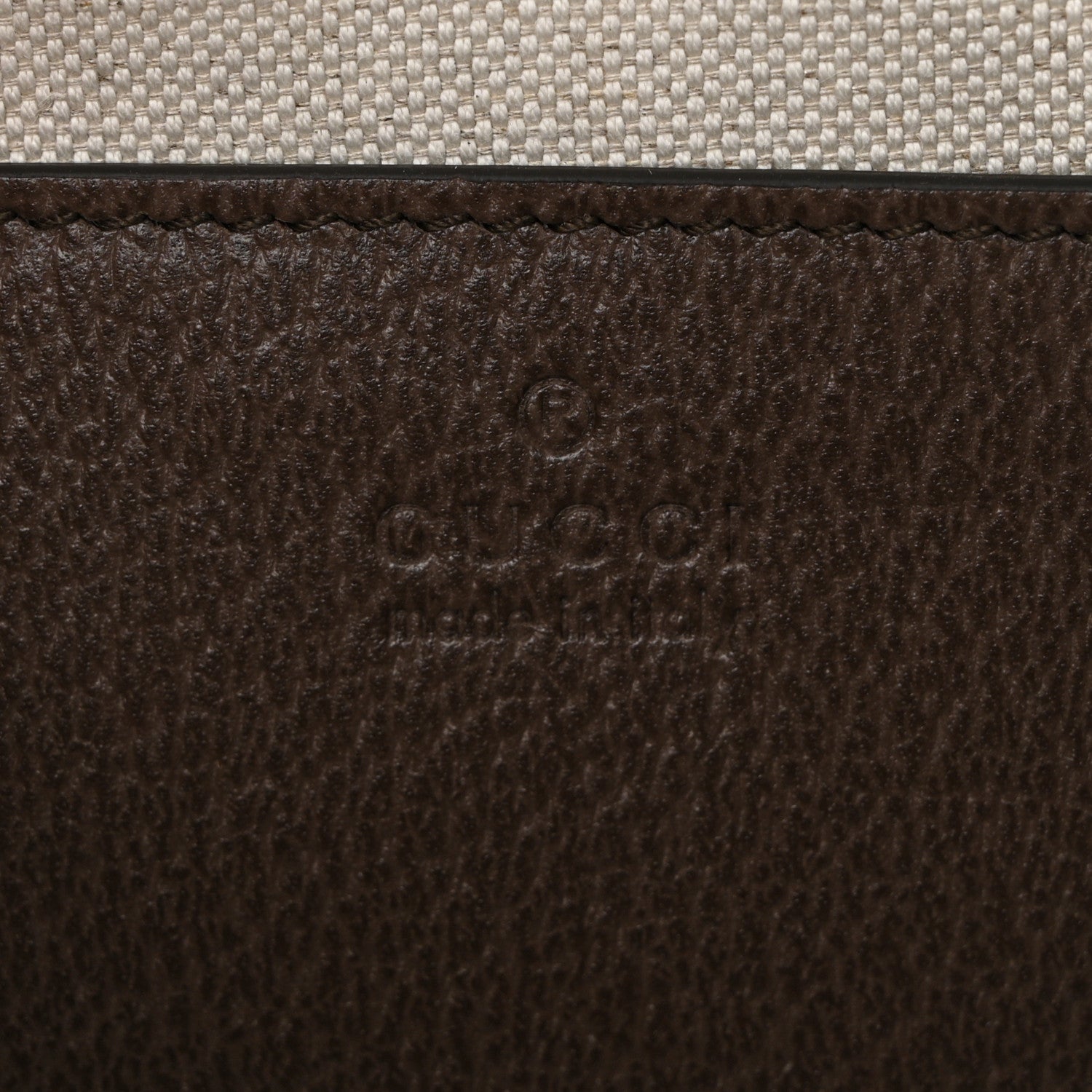 Gucci GG Supreme Monogram Textured Dollar Calfskin Web Ophidia Wristlet Shoulder Bag Beige Ebony New Acero 6 of 10