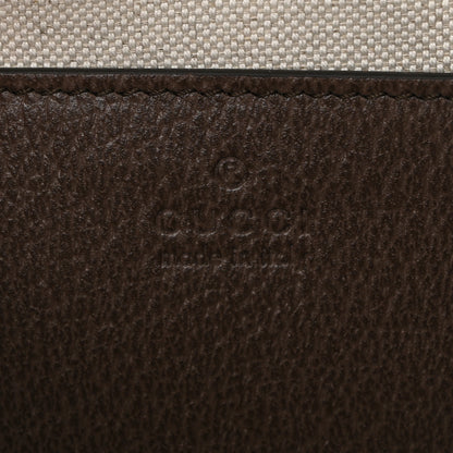 Gucci GG Supreme Monogram Textured Dollar Calfskin Web Ophidia Wristlet Shoulder Bag Beige Ebony New Acero 6 of 10