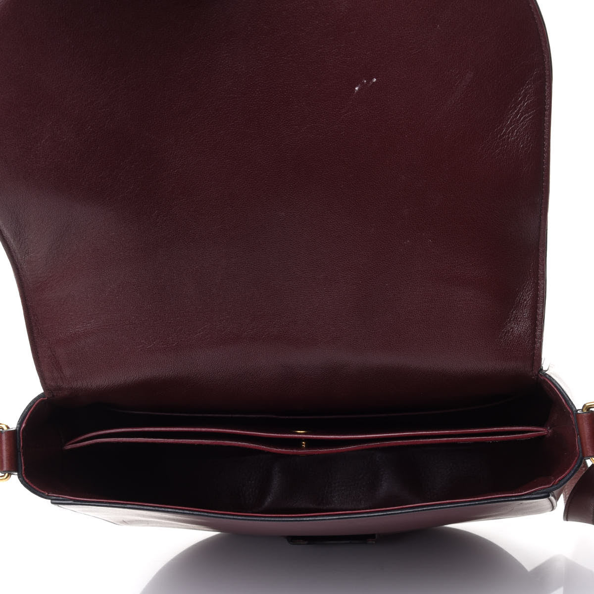 Natural Calfskin Medium Trotteur Burgundy
