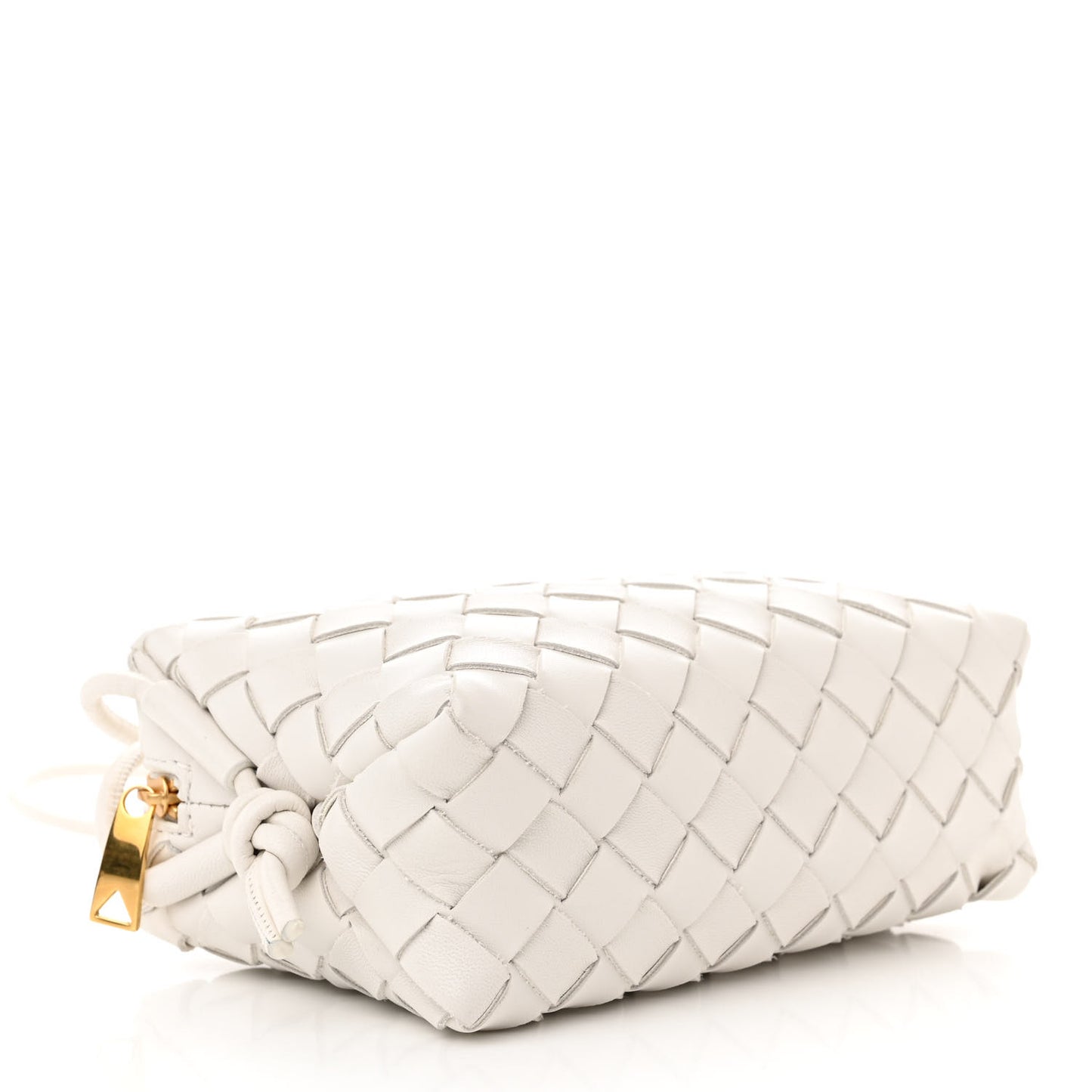 Nappa Intrecciato Mini Loop Camera Bag White