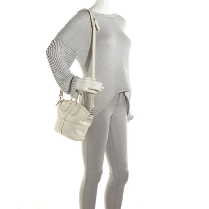 Givenchy Calfskin Crocodile Embossed Micro Nightingale White 2 of 8