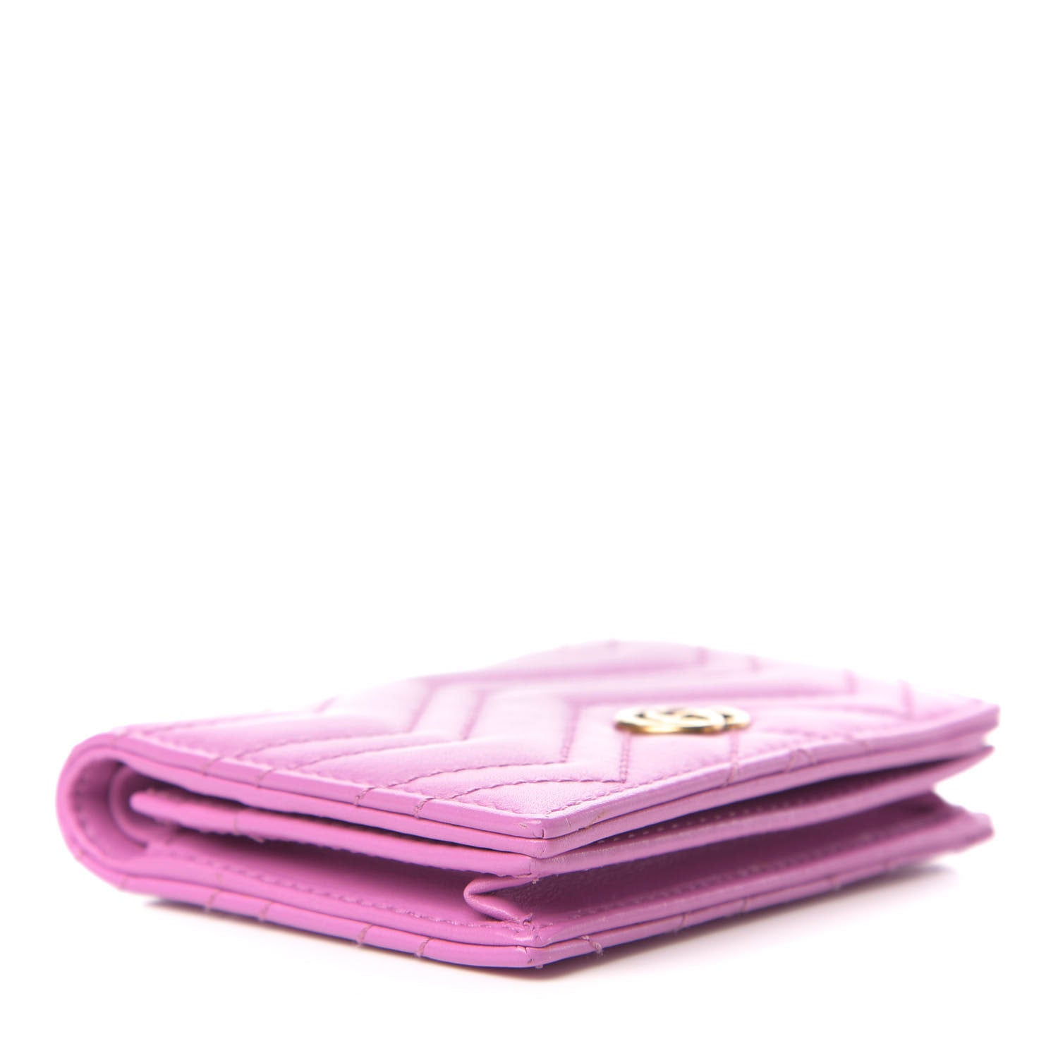 Gucci Calfskin Matelasse GG Marmont Card Case Candy Mousse 3 of 7