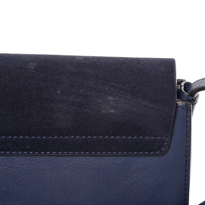 Chloe Suede Calfskin Small Faye Shoulder Bag Denim Blue 13 of 16