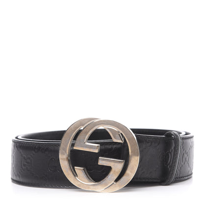Gucci Guccissima Interlocking G Belt 95 38 Black 1 of 6
